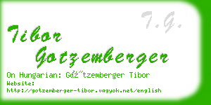 tibor gotzemberger business card